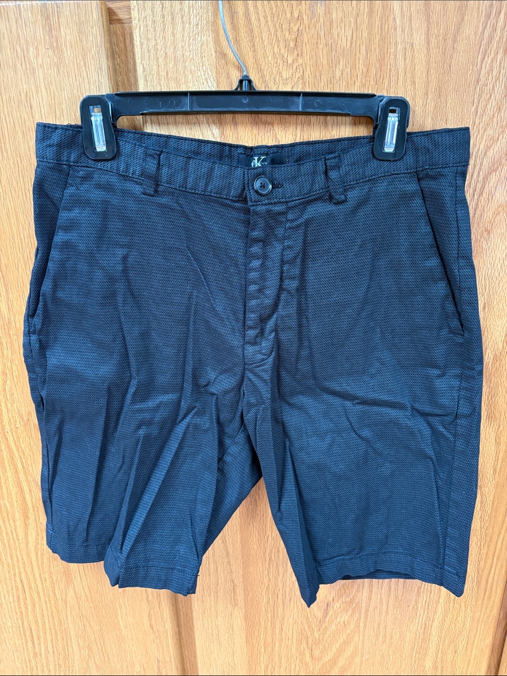 Calvin Klein CK Black Herringbone Shorts 32